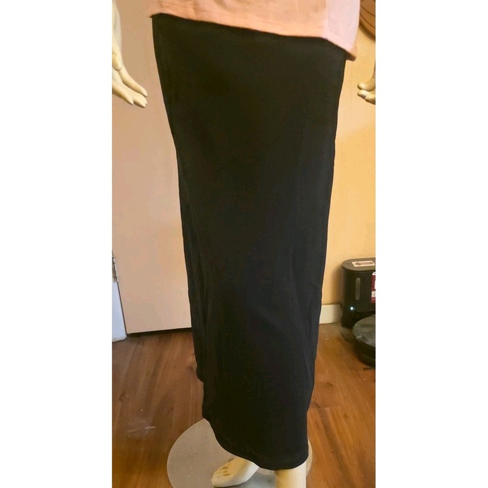 Vintage 90s Giorgio Fiorlini‎ Stylish Stretch Black Skirt Large Made In USA Maxi